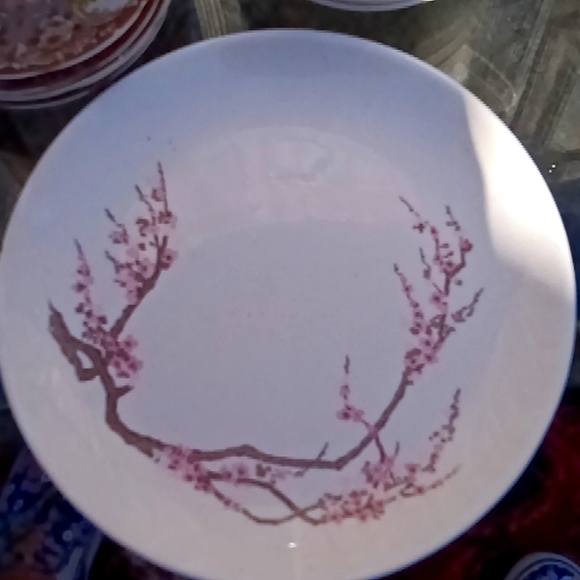 Large dinner plate plum blossom hand-painted in China - Picture 1 of 3